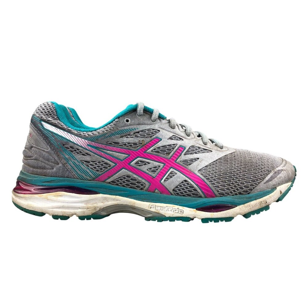 Asics Womens Size 11 Gel-Cumulus 18 Grey Lace-Up Athletic Running Sneakers T6C8N